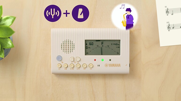 Tuner metronome mode that lets you check the pitch while practicing rhythm