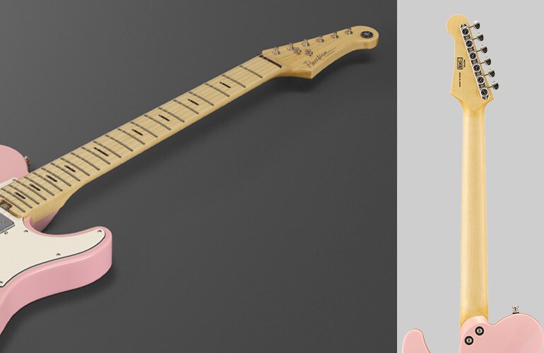 Close-up photo of the neck shape of Pacifica SC Professional