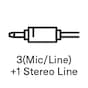 3 (Mic/Line) + 1 Stereo Line inputs
