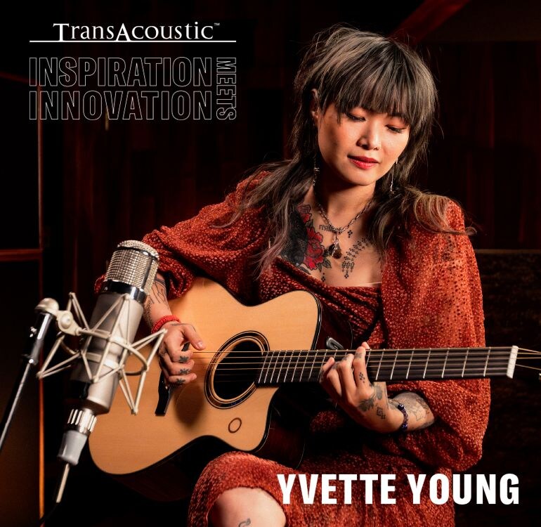 Yvette Young playing TAS3 C acoustic guitar.